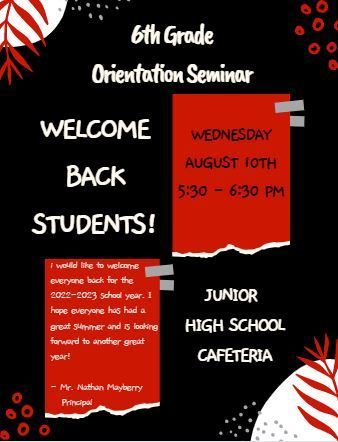 6th grade orientation